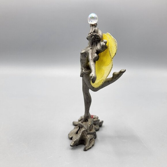 2000 Sunglo Signed Fairy Angel Figurine Butterfly Wings Crystal Ball Ladybugs - Picture 8 of 16